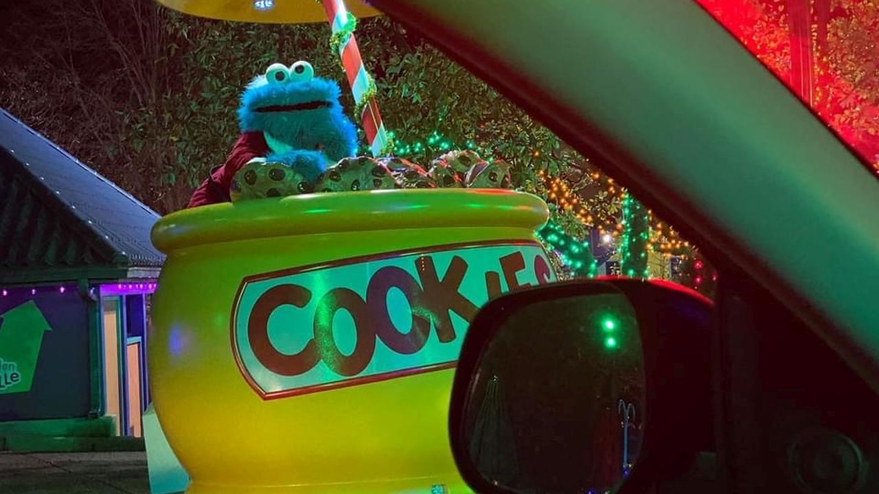 Sesame Place Christmas drive-thru